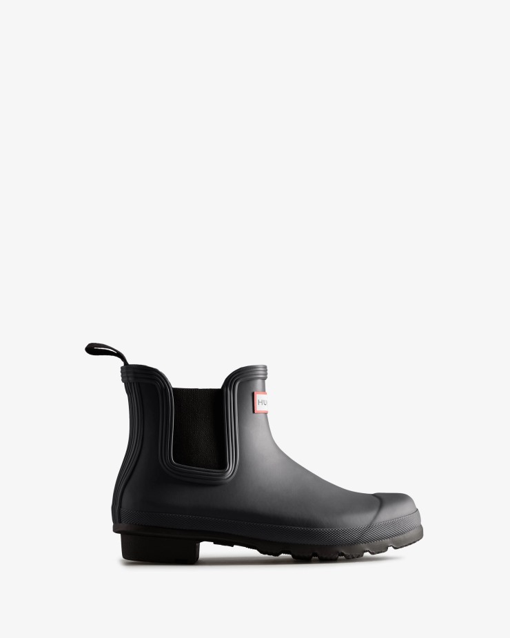 Botas Chelsea Originales De Mujer Hunter En Dos Tonos Negro Hielo-negro