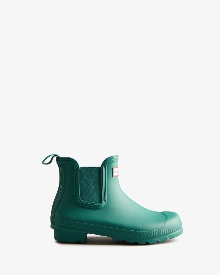 Botas Chelsea Originales Hunter Para Mujer Verde Azulado Thaw