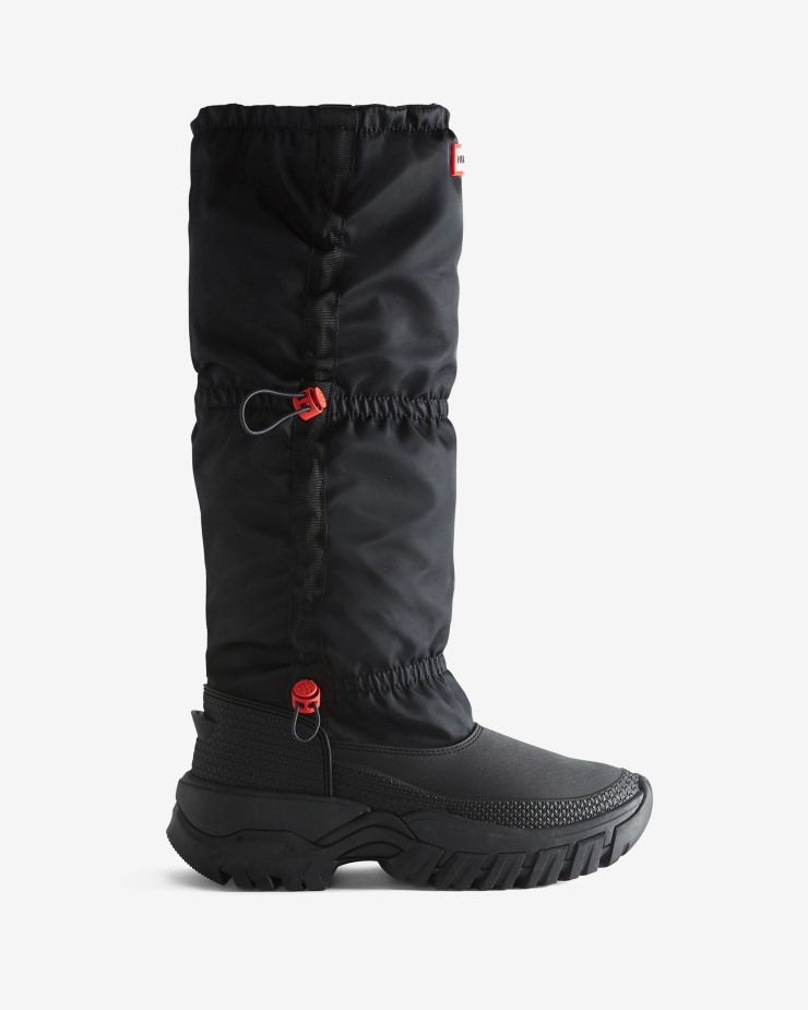 Hunter Wanderer Insulated Tall Slouch Botas De Nieve Para Mujer, Color Negro